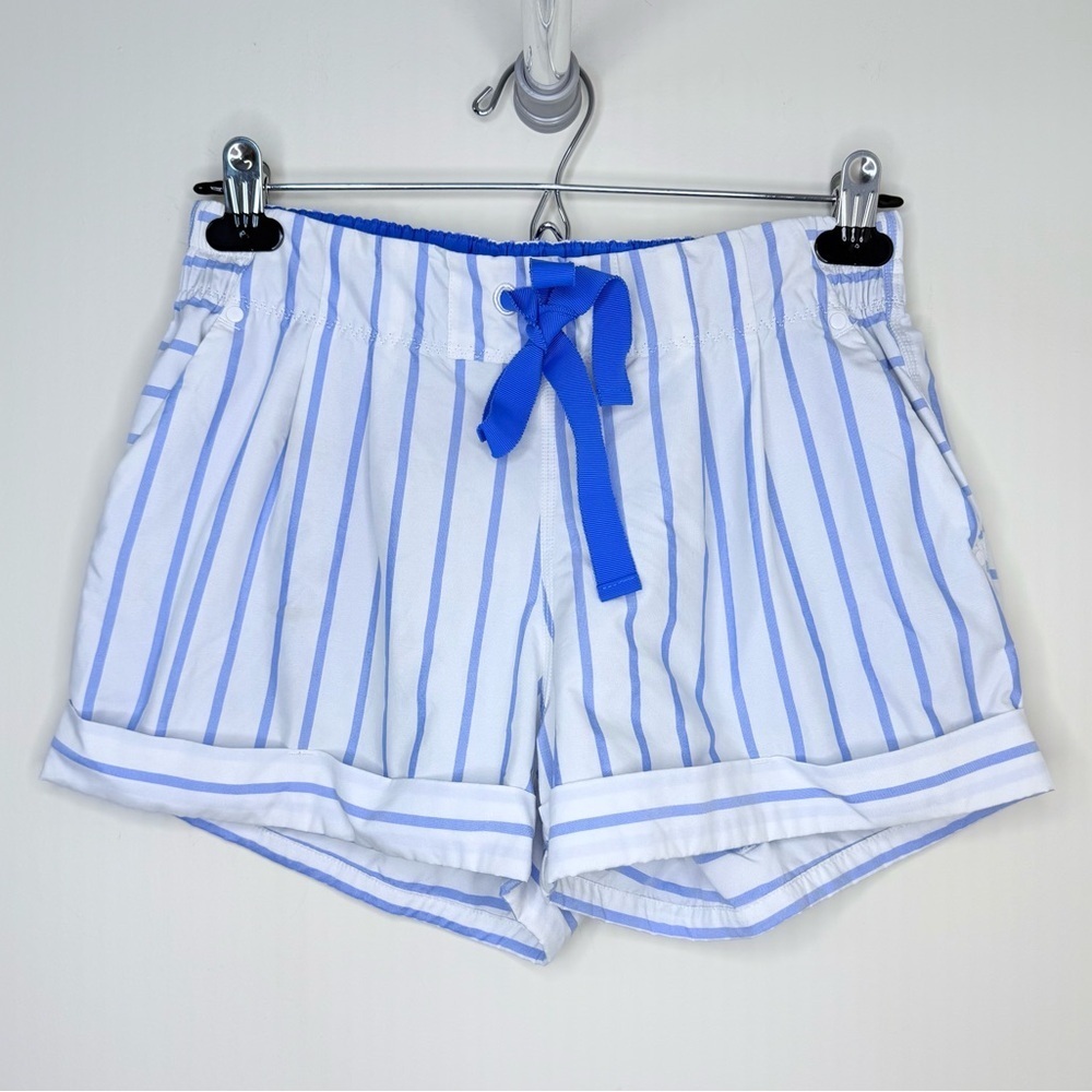 Lululemon Spring Break Away Shorts | Deauville Stripe Pipe Dream Blue White Sz 8
